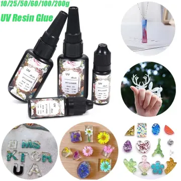 UV Resin Kit,100g Super Crystal Clear Hard Resin Glue Non-Toxic