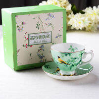180ml .bone China CRAFT CUPS for Tea, Antique-Porcelain-CUPS, ภาพวาดนกวินเทจ, ชุดถ้วยกาแฟเซรามิก Fair Tea ceremonys