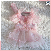 Glitter Pooch Harness ชุดรัดอก สายจูง เสื้อผ้า สุนัข, หมา, แมว, สัตว์เลี้ยง พร้อม สายจูง รุ่น Staring Night