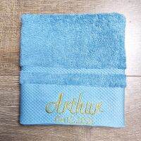 【cw】 blue 70x140cm Cotton Hotel Sauna Makeup and Custom Its Name birthday