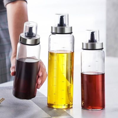 2021Oil Dispenser Glass 500ml Vinegar Bottle Sauce Bottle Carafe Transparent Kitchen Tools Seasoning