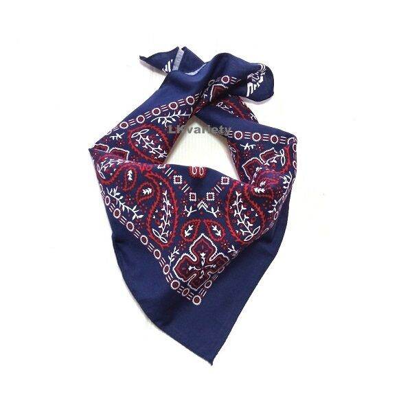 ผ้าลายเพสลี่ย์วินเทจ-ลายลูกน้ำ-ผ้าโพกหัวห-ผ้าพันคอ-vintage-bandana-paisley-scarf