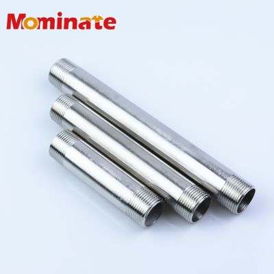 ♠﹉✇ 1/8 1/4 3/8 1/2 3/4 1 2 Male Thread Equal 100/200/300/400mm Extension Tube Pipe Fitting 304 Stainless Steel Connector