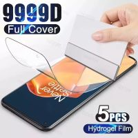 5PCS Hydrogel Film for OnePlus 6 6T 7 7T 8T 9 9R 9RT 10R 10T Ace 2V Pro Nord 2T CE 2 3 Lite High Quality Screen Protector Screen Protectors