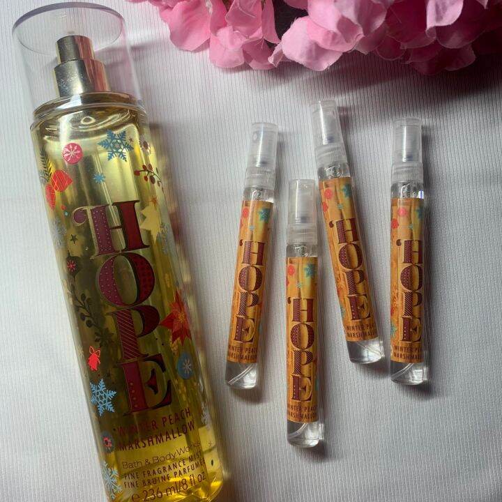 Original 10 mL Hope Winter Peach Marshmallow Bath and Body Works