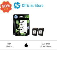 HP 680 Black Ink Cartridge 2-Pack DeskJet 2675 / 2676 / 2677 / 3786 / 5076 / 5275 / 5276 #หมึกสี  #หมึกปริ้นเตอร์  #หมึกเครื่องปริ้น hp #หมึกปริ้น   #ตลับหมึก