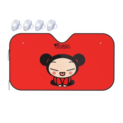 Pucca ที่บังแดดแผ่นกรองแสงติดรถยนต์รถพับได้กันแดด,ที่บังแดดหน้ารถกระบังแสงสะท้อนแสง