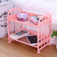 【CC】 1Pcs Kawaii Minimalist Desk Desktop Organizer Storage Rack Student Dormitory Folding Hollow Shelf StorageShelf