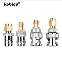 kebidu 4pcs BNC Male Plug To SMA Female Jack Straight RF Connector Adapter for Baofeng WiFi Radio Antenna