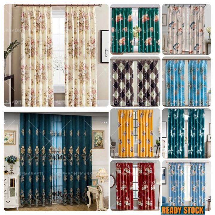 Langsir Curtain Cangkuk Rodpocket drapes Langsir Tirai Curtain Semi