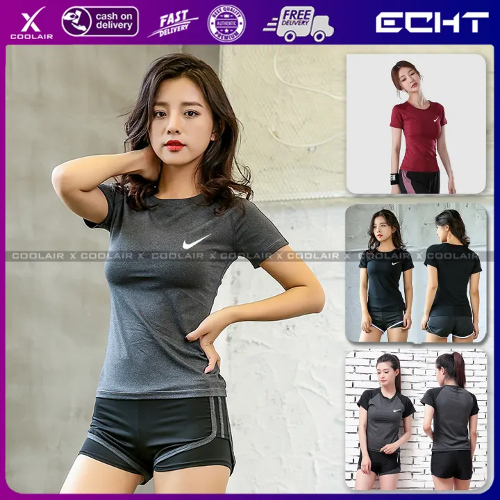 coolair Dry Fit shirt Women Compression Shirt Gym outfit Yoga tops Sports  wears For Running Jogging active wear | Lazada PH