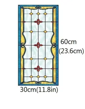 Custom Size Window Film Stained Glass Stickers Static Cling