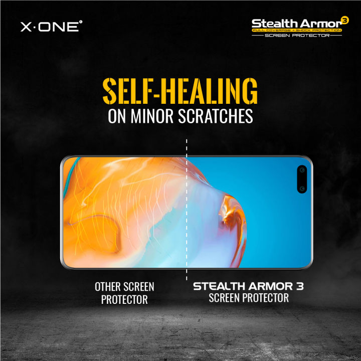 huawei-p40-pro-x-one-stealth-armor-3-clear-matte-หน้าจอด้านหน้า-ปกหลัง