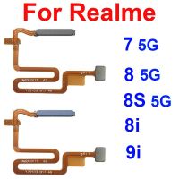 ลายนิ้วมือเซนเซอร์ Flex Cable สําหรับ Realme 7 5G 8 8S 5G 8i 9i ปุ่มเพาเวอร์ เซนเซอร์ ลายนิ้วมือ Home Touch เซนเซอร์ ชิ้นส่วนริบบิ้น Flex