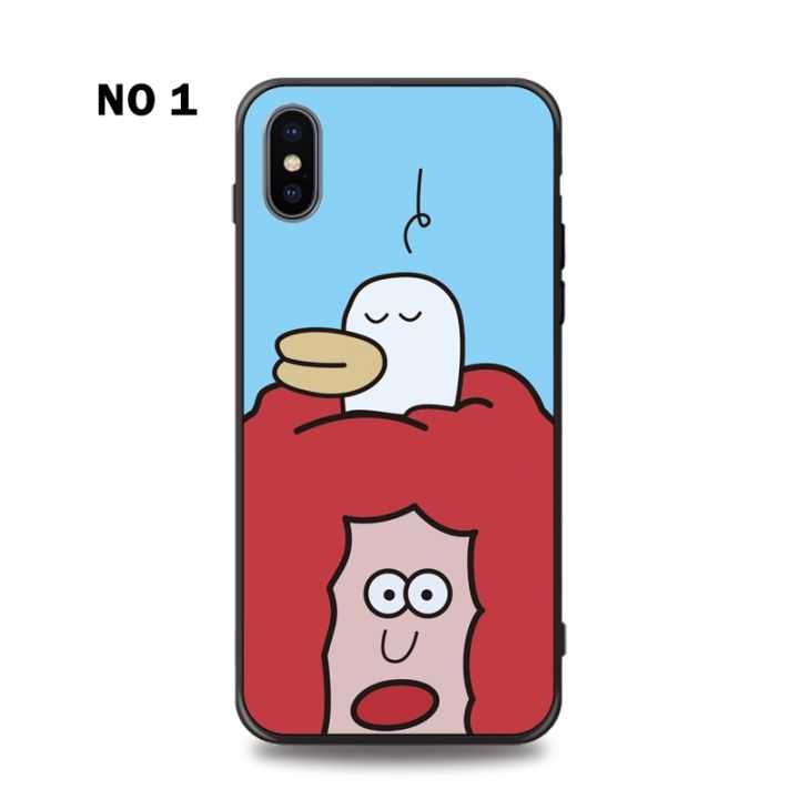 korean-cartoon-creative-fashion-case-for-iphone-13-mini-14-pro-max-xs-11-12-pro-max-x-6s-7-8-plus-xr-5s-se2-soft-black-cover