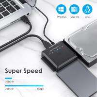 Sunnoony USB3.0เป็น IDE/ตัวแปลงสัญญาณsata UK สายเครื่องอ่านฮาร์ดไดรฟ์แบบปลั๊ก5Gbps สำหรับ CD Rw