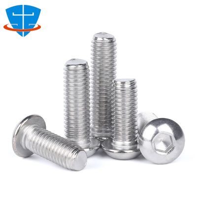 10 pcs 1/4 3/8 5/16 2 4 6 8 10 304 Stainless Steel Anglo American Standard Bulat Kepala Pan Hex Hexagon Soket Sekrup Kepala Tombol Allen Sekrup Mesin Baut