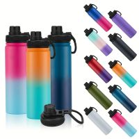 ♞ 22oz Stainless Thermal Water Bottle Sports Drinking Bottle Keep Hot and Cold Insulated Vacuum Flask Sport 500ML Thermal Bottle