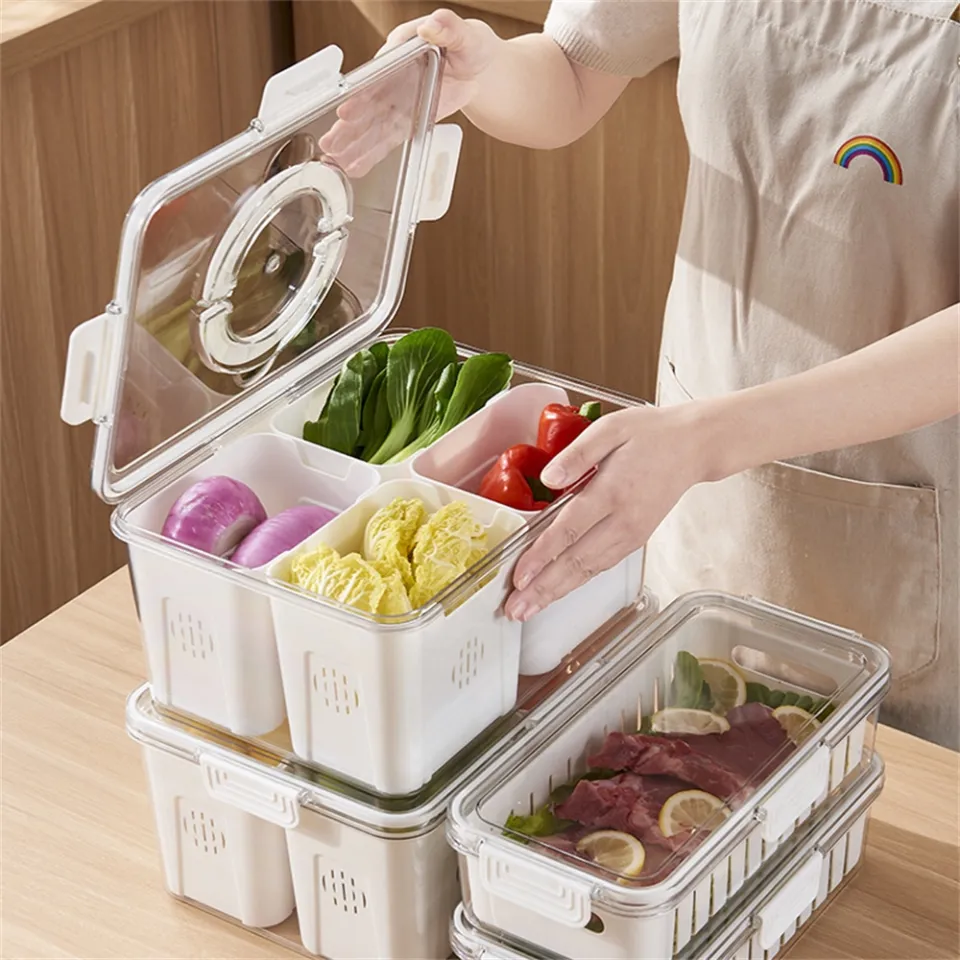 1PCS Fridge Organizer Bin Refrigerator Side Door Food Storage Box