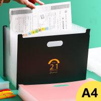 ◊ Multi-layer Standing Test Paper Bag Vertical Organ Bag A4 Data Storage Bag Student Office Portable File Folder Office Stationery