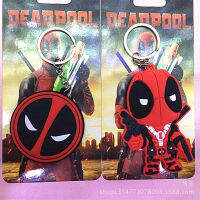 5PCS Deadpools PVC ยางนุ่มพวงกุญแจ Deadpools รุ่น PVC Soft Glue จี้ Q รุ่น Double-Sided พวงกุญแจ