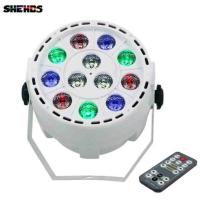 【✲High Quality✲】 lian400770360360 Shehds ไฟ Led แบนราบเท่ากัน12X3W Rgbw พร้อม Dmx512สำหรับดิสโก้เครื่องฉายดีเจเครื่องตกแต่งแสงเวที