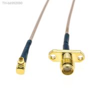 ► RG178 Cable SMA Female Flange to MMCX MALE Plug Right angle Adapter RF Coaxial Pigtail WIFI Antenna Extension