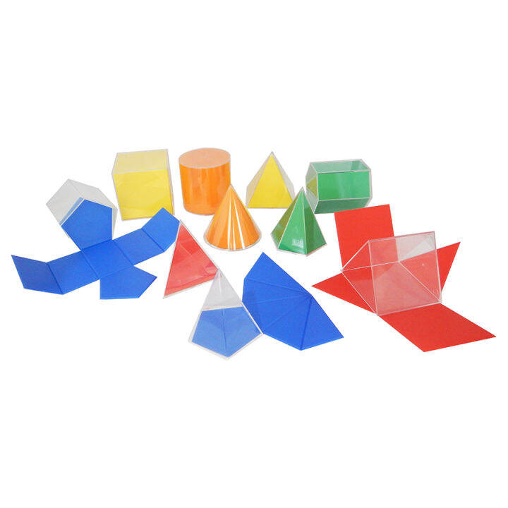 ชุดรูปทรงเรขาคณิต 2 มิติและ 3 มิติ 10 รูปทรง (2D/3D Folding Geometric