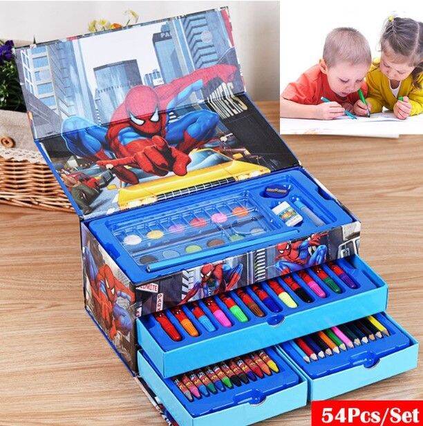 Frozen 54Pcs/Set Kids Drawing Art Set Cartoon Painting Pen Colour ...