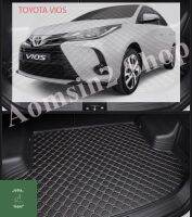 แผ่นรองกระโปรงหลังรถ Trunk Mats FOR TOYOTA VIOS แผ่นยางปูรถ ป้องกันไม่ให้ตัวรถสกปรก กันน้ำกันกระแทกป้องกันรอยขีดข่วนและทนต่อสารเคมี สี Black and Beige