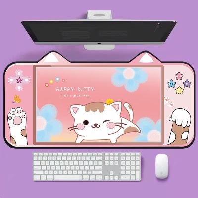 Anime Mouse Pad Large XXL Office Computer Desk Mat Table Keyboard Kawaii Mousepad Laptop Cushion Non-slip Pink Gaming Desk Mat