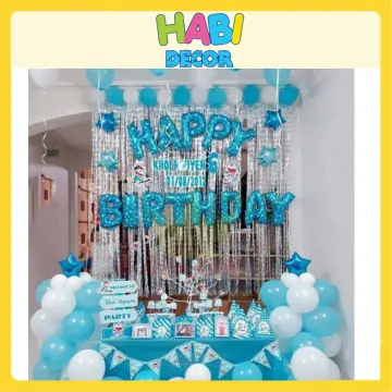 Set Trang Trí Sinh Nhật 2 Rèm Kim Tuyến Bóng Chữ Happy Birthday và 50 bong  bóng tròn cho bé trai bé gái CB01  Shopee Việt Nam