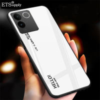 เคสโทรศัพท์ VIVO IQOO Z7โปรเคสแข็งกระจกเทมเปอร์กระจกไล่ระดับสีฝาหลัง Iqoo Z7 Pro