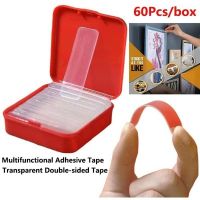 ✤☈☼ 60 pcs/Box Double Sided Adhesive Tape Reusable Multifunctional Removable Washable Tape for Walls/Wood/Tile/Plastic/Metal Surface