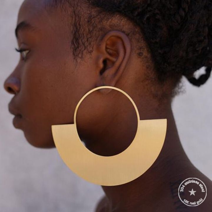 ร้อนแรง-ต่างหูขนาดใหญ่สำหรับผู้หญิงต่างหูชื่อตัวเองที่กำหนดเองแหวนชนเผ่าขนาดใหญ่พิมพ์มือต่างหูห่วง