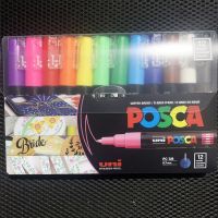 Uni 12pcs Posca Paint MarkersPC 1M 12C Extra Fine Posca Markers with Extra Fine Tips Posca Marker Set of Acrylic Paint Pens