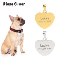 ℗✺ Heart Dog Nameplate Personalized Custom ID Pet Tag Anti-lost Engraved for Cat Name Number Collar Label Accessory