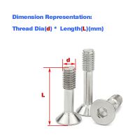 304 Stainless Steel Countersunk Hexagon Socket Lock Screw/Flat Head Non-Release Half-Tooth Screw M3M4M5M6 Nails Screws Fasteners