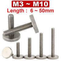 304 Stainless Steel Flat Head Head Handle Thumb Screw GB835 Knurled Big Head Round Adjusting Bolt Advertising Nail M3 M4 M5 M6