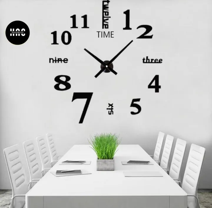 MODERN DIY WALL CLOCK ACRYLIC WALL CLOCK LARGE STICKER WALL CLOCK