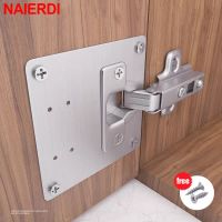 NAIERDI Stainless Steel Furniture Cabinet Door Hinge Repair Plate Drawer Window Door Door Panel Connection Repair Plate Hardware Door Hardware  Locks