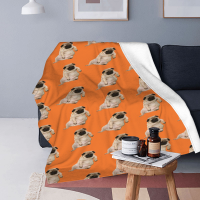 2023 newxzx blanket- Pugs And Kisses Quilt, Big Dark Eyes Of Pug Are Adorable Quilt Blanket Multiple styles （40x60inch/50×60inch/60×80inch） 30