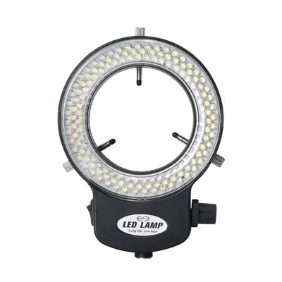 Microscope Light- Ring Light Adjustable 144 Lamp Beads LED Light Source Industrial Microscope Ring Illuminator -EU Plug