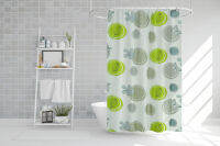 Shower curtain ผ้าม่านห้องน้ำ ลายวงกลม 180x220 cm S191103-2B