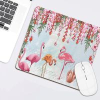 1pc Computer Mouse Pad Flamingo Pattern Mouse Pad Non-slip PU Leather Notebook Pad Office Desk Mat Universal Gaming Mousepad