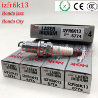 4Pcs เลเซอร์ NGK IRIDIUMIZFR6K13 #6774 Iridium หัวเทียน HONDA Jazz City IZFR6K-13