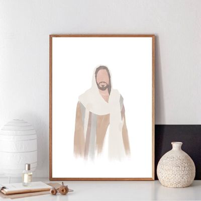 โปสเตอร์ผ้าใบวาดภาพภาพพระเยซูคริสต์ของขวัญคริสเตียนพระเยซูคริสต์พิมพ์0706ผนังมอรมอนแบบมินิมอล