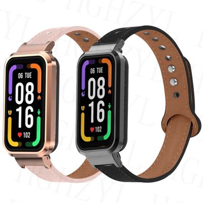 【LZ】 Leather Strap for Xiaomi Redmi Band Pro Metal Case Replacement Wristband Bracelet for Redmi Band Pro Smart Band Accessories