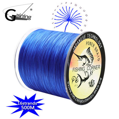 PE Braid Line 500M 16 Strands Braided Fishing Line Multicolor Super Power Japan Multifilament SaltwaterFreshwater