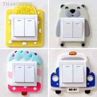 ✠ஐ☋ Cute Cartoon 3D Wall Switch Panel Stickers Children Room Luminous Switch Light Home Decoration